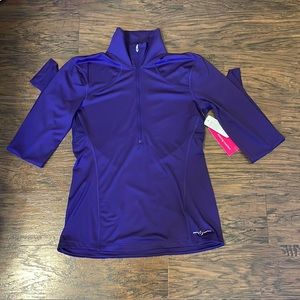 Moving comfort purple quarter zip athletic top- size xs